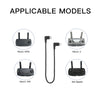 RCSTQ 29cm Woven Nylon Micro USB to 8 Pin Data Cable for DJI Mavic Mini / Air / Spark & Mavic 2 Pro & Zoom Remote Controller, iPhone, iPad (Black)