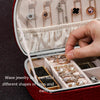 Portable Large Capacity Ring Necklace Jewelry Storage Box(Red)
