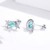 Interstellar Earrings Sterling Silver Female Platinum-plated Earrings Star Earrings