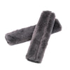 2 Pairs Fleece-like Safety Belt Cover Car Plush Safety Belt Cover(Grey)