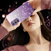 For Samsung Galaxy S24+ 5G Gradient Glitter Flower All-inclusive Phone Case(Purple)