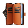 For Samsung Galaxy A56 Nine-card Slots Zipper Wallet Bag Leather Phone Case(Brown)