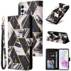 For Samsung Galaxy A35 5G Marble Bronzing Stitching Leather Phone Case(Black)