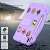 For iPad Pro 12.9 2022 / 2021 Handle Kickstand Children EVA Shockproof Tablet Case(Light Purple)