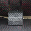 Car Trunk Foldable Storage Box, Checkered Small Size: 33 x 32 x 30cm(Beige)