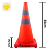 3-LED Solar Lift Traffic Safety Warning Road Cones, Height: 56cm