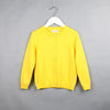 Spring and Autumn Children Clothing Girl Cotton Knit Cardigan Sweater, Kid Size:100cm(Bright Yellow)