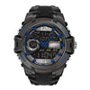SANDA 6015 Men Multifunctional Waterproof Luminous Sports Watch(Black Blue)