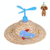 Bamboo Dragonfly Pet Hat (Cat & Dog) - Straw Summer Headdress - L