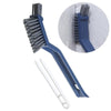 3 In 1 Multipurpose Bathroom Tile Floor Crevice Cleaning Brush Window Groove Wall Corner Brush(Blue)