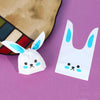 1bag Cartoon Rabbit Ears Gift Packaging Bags Candy Baking Snowflake Cookies Bags, Size: 13x23cm(Blue Black Mouth)