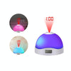 Lazy Magic Colorful Luminous Projection Clock LED Hemisphere Alarm Clock(Starless Projection Clock)