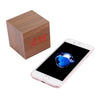 Wood Clock Desk Table LED Digital Display Alarm Clock with Time & Date & Temperature Display(Brown)