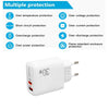PD31 30W USB-C / Type-C + USB-A Charger with Type-C+8 Pin 2-in-1 Data Cable, EU Plug(White)