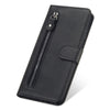 For Huawei nova 8i / Honor 50 Lite Calf Texture Zipper Horizontal Flip Leather Phone Case(Black)