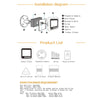 2.4" Smart Peephole Camera Doorbell, 2MP, Night Vision, Black