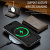 For iPhone 13 DG.MING MAGKING-K2 Series MagSafe RFID Card Bag Detachable Phone Case(Coffee)