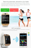 Q18S 1.54 inch IPS Screen MTK6260A Bluetooth 3.0 Smart Watch Phone, Pedometer / Sedentary Reminder / Sleeping Monitor  / Anti-Loss / Remote Camera / GSM / 0.3M Camera (White + Gold)