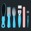 8 in 1 Dead Hard Skin Callus Remover Scraper Pedicure Rasp Tools Portable Cuticle Pusher Nail Foot Care Tool