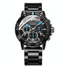 OCHSTIN 7263 Fashion Steel Strap Multifunctional Quartz Men Watch(Black Blue)
