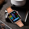 ET570 1.96 inch Color Screen Smart Watch Leather Strap, Support Bluetooth Call / ECG(Black)