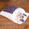 Washable Cat Dog Sleeping Bag, Small, Dark Blue Stars