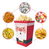 12pcs /Set Christmas Theme Popcorn Box Snack Packaging Bucket Snack Candy Box