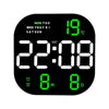 6633 LED Screen Digital Display Timing Desktop Alarm Clock Living Room Hanging Clock(Green Light)