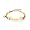 OPK 1151 Stainless Steel Smooth Skeleton Heart Bracelet, Color: Gold