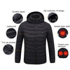 9 Zone Blue USB Winter Electric Heated Jacket Warm Thermal Jacket, Size: M
