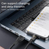 YESIDO CA104 2.4A USB to 8 Pin Transparent Charging Data Cable, Length:1.2m(Black)