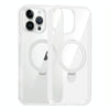 For iPhone 14 Pro High Transparency MagSafe Holder Phone Case(Transparent)