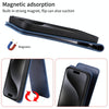 For iPhone 15 Plus Magnetic Vertical Flip Leather Phone Case(Blue)