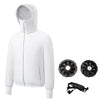Men Summer Cooling Air-Conditioning Clothes Jacket Include 2 5V Portable Fans, Size: XXL(White)