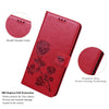 For Xiaomi Redmi 10 Rose Embossed Horizontal Flip PU Leather Case with Holder & Card Slots & Wallet(Red)