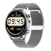 AK32 1.36 inch IPS Touch Screen Smart Watch, Support Bluetooth Calling/Blood Oxygen Monitoring,Style: Steel Watch Band(Silver)