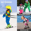 Outdoor Ski Training Chest Carrier Child Safety Fall Prevention Traction Lanyard(Black)