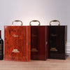 Double Piano Finish Red Wine Box Wooden Packing Case Wine Gift Box With Tools(Ebony)