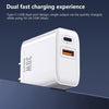 REMAX RP-U82 30W USB+USB-C/Type-C Dual Interface Fast Charger, Specification:US Plug(White)