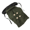 Deep Green Woollen Dog Coat with Fur Collar, Size S