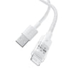 Baseus Gem Transparent 2.4A USB to 8 Pin Fast Charging Data Cable, Length:2m(White)