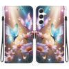 For Samsung Galaxy A05s Crystal Texture Colored Drawing Leather Phone Case(Butterfly Love Flower)