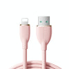 JOYROOM SA29-AL3 3A USB to 8 Pin Liquid Silicone Fast Charging Data Cable, Length: 1.2m(Pink)