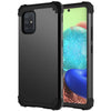 For Samsung Galaxy A71 5G 3 in 1 Shockproof PC + Silicone Protective Case(Black)