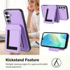 For Samsung Galaxy A05s CX01 Detachable Magsafe Magnetic Card Bag Phone Case(Light Purple)