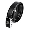 Men Casual Cow Leather Belt Waistband with Buckle Head, Length: 130cm(Black)