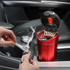 N12E Car Creative Ashtray Solar Power With Light And Cover With Cigarette Liighter (Gold)