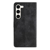 For Samsung Galaxy S25+ 5G Skin-feel Embossed Butterfly Leather Phone Case(Black)