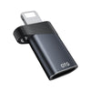 ADS-616B 8 Pin Male to USB-C/Type-C Female OTG Adapter(Gun Grey)