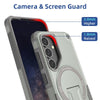 For Samsung Galaxy A35 Armor MagSafe Holder PC Hybrid TPU Phone Case(Grey)